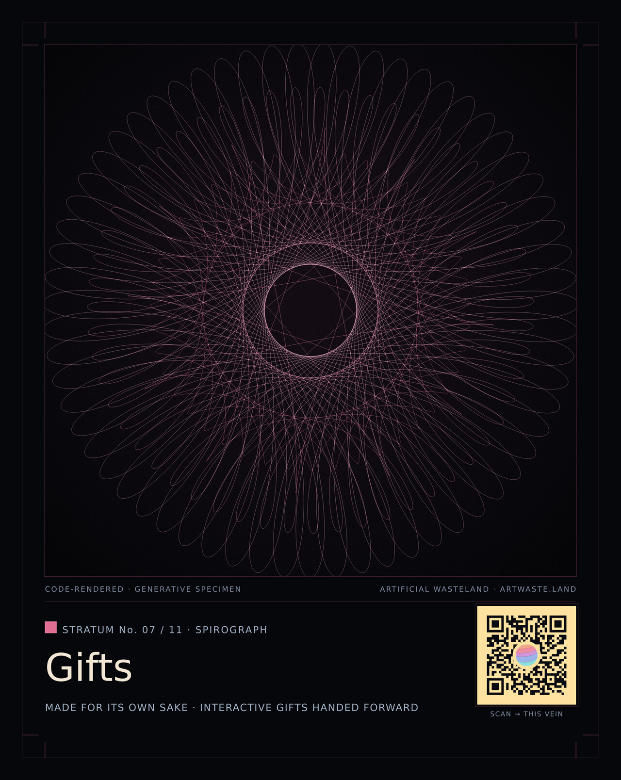 Gifts — Spirograph: a literal toy: nested rosettes traced for their own sake
